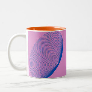 Modern abstract ontwerp, minimalistisch tweekleurige koffiemok