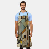 Modern abstract ontwerp schort (Gedragen)