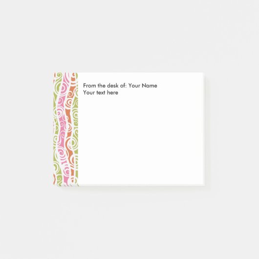 Modern abstract ontwerp van het bureau van post-it® notes (Voorkant)