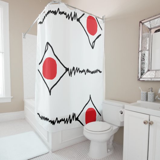 Modern Abstract ontworpen douchegordijn (In situ)