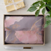 Modern Abstract op roze marmer Tissuepapier (Geschenk)