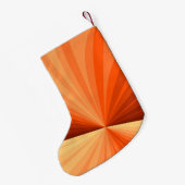 Modern Abstract Oranje Rood Vanilla Fractal Name Kleine Kerstsok (Achterkant (Hangend))