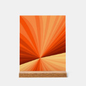 Modern Abstract Oranje Rood Vanilla Grafisch Fract Acryl Bord (Voorkant)