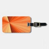 Modern Abstract Oranje Rood Vanilla Grafisch Fract Bagagelabel (Voorkant horizontaal)