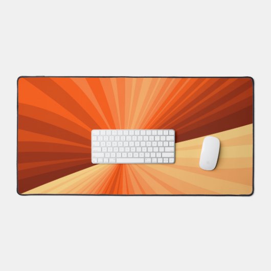 Modern Abstract Oranje Rood Vanilla Grafisch Fract Bureaumat (Keyboard & Muis)