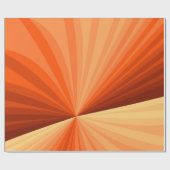 Modern Abstract Oranje Rood Vanilla Grafisch Fract Cadeaupapier (Vlak)