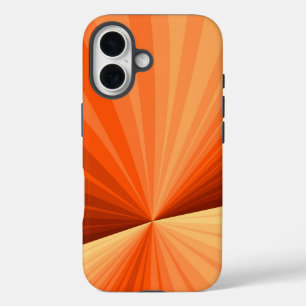 Modern Abstract Oranje Rood Vanilla Grafisch Fract iPhone 16 Hoesje