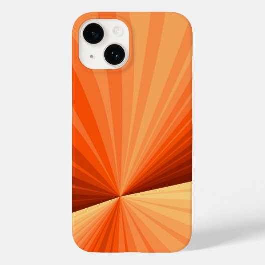 Modern Abstract Oranje Rood Vanilla Grafisch Fract Case-Mate iPhone Case (Achterkant)