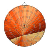 Modern Abstract Oranje Rood Vanilla Grafisch Fract Dartbord (Voorkant)
