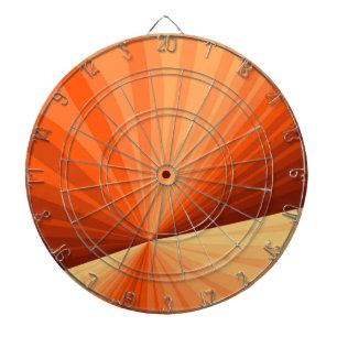 Modern Abstract Oranje Rood Vanilla Grafisch Fract Dartbord