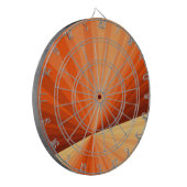 Modern Abstract Oranje Rood Vanilla Grafisch Fract Dartbord (Voorkant Links)