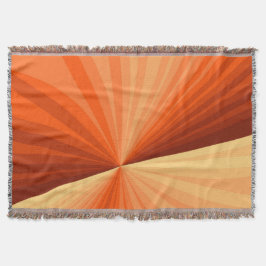 Modern Abstract Oranje Rood Vanilla Grafisch Fract Deken
