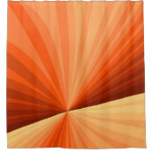 Modern Abstract Oranje Rood Vanilla Grafisch Fract Douchegordijn (Voorkant)