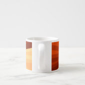 Modern Abstract Oranje Rood Vanilla Grafisch Fract Espresso Kop (Achterkant)