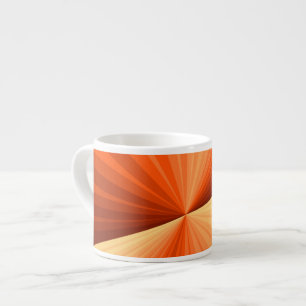 Modern Abstract Oranje Rood Vanilla Grafisch Fract Espresso Kop