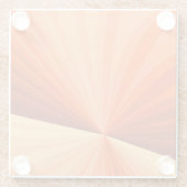 Modern Abstract Oranje Rood Vanilla Grafisch Fract Glazen Onderzetter (Achterkant)