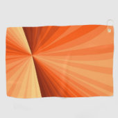 Modern Abstract Oranje Rood Vanilla Grafisch Fract Golfhanddoek (Horizontaal)
