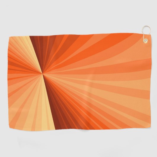 Modern Abstract Oranje Rood Vanilla Grafisch Fract Golfhanddoek (Horizontaal)