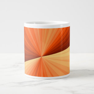 Modern Abstract Oranje Rood Vanilla Grafisch Fract Grote Koffiekop