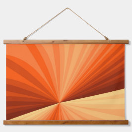 Modern Abstract Oranje Rood Vanilla Grafisch Fract Hangend Wandkleed