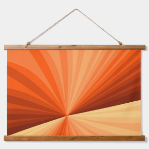 Modern Abstract Oranje Rood Vanilla Grafisch Fract Hangend Wandkleed
