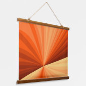Modern Abstract Oranje Rood Vanilla Grafisch Fract Hangend Wandkleed (Gebogen)