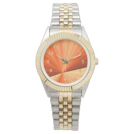Modern Abstract Oranje Rood Vanilla Grafisch Fract Horloge