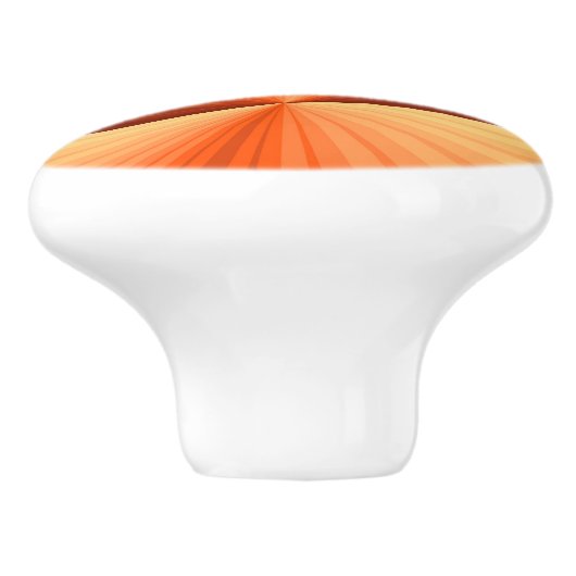 Modern Abstract Oranje Rood Vanilla Grafisch Fract Keramische Knop (Zijkant)