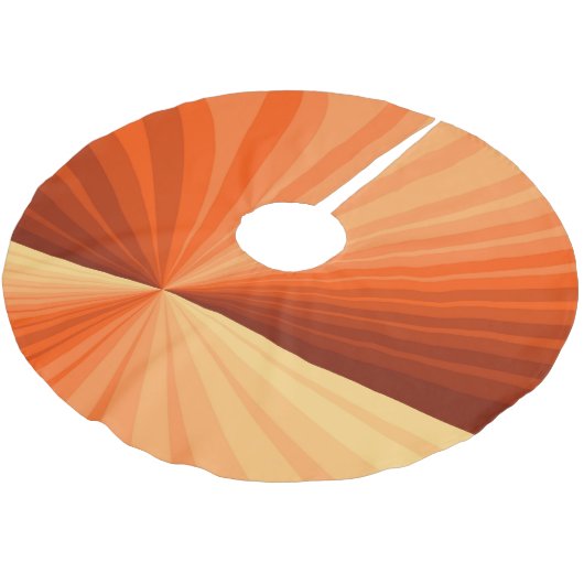 Modern Abstract Oranje Rood Vanilla Grafisch Fract Kerstboom Rok (Gekanteld)