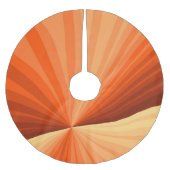 Modern Abstract Oranje Rood Vanilla Grafisch Fract Kerstboom Rok (Voorkant)