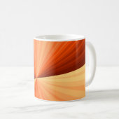 Modern Abstract Oranje Rood Vanilla Grafisch Fract Koffiemok (Voorkant rechts)