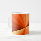 Modern Abstract Oranje Rood Vanilla Grafisch Fract Koffiemok (Voorkant links)