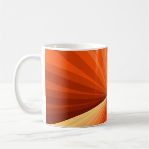 Modern Abstract Oranje Rood Vanilla Grafisch Fract Koffiemok