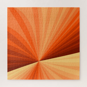 Modern Abstract Oranje Rood Vanilla Grafisch Fract Legpuzzel
