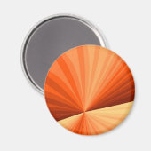 Modern Abstract Oranje Rood Vanilla Grafisch Fract Magneet (Voorkant / Achterkant)