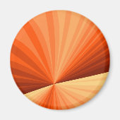 Modern Abstract Oranje Rood Vanilla Grafisch Fract Magneet (Voorkant)