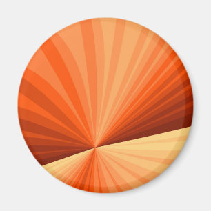 Modern Abstract Oranje Rood Vanilla Grafisch Fract Magneet