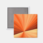 Modern Abstract Oranje Rood Vanilla Grafisch Fract Magneet (Voorkant / Achterkant)