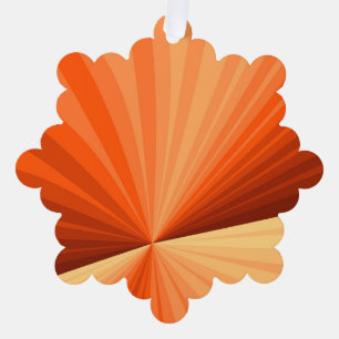 Modern Abstract Oranje Rood Vanilla Grafisch Fract Ornament Kaart