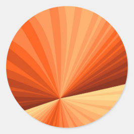 Modern Abstract Oranje Rood Vanilla Grafisch Fract Ronde Sticker