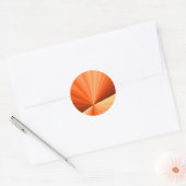 Modern Abstract Oranje Rood Vanilla Grafisch Fract Ronde Sticker (Envelop)