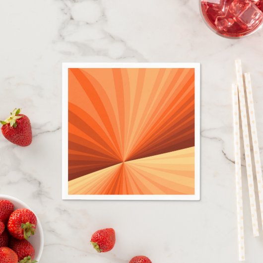 Modern Abstract Oranje Rood Vanilla Grafisch Fract Servet (Insitu)