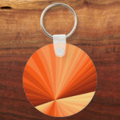 Modern Abstract Oranje Rood Vanilla Grafisch Fract Sleutelhanger (Voorkant)