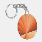 Modern Abstract Oranje Rood Vanilla Grafisch Fract Sleutelhanger (Voorkant Links)