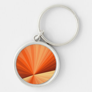 Modern Abstract Oranje Rood Vanilla Grafisch Fract Sleutelhanger