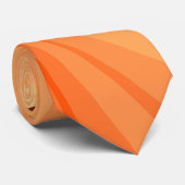 Modern Abstract Oranje Rood Vanilla Grafisch Fract Stropdas (Opgerold)