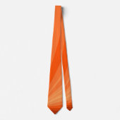 Modern Abstract Oranje Rood Vanilla Grafisch Fract Stropdas (Voorkant)