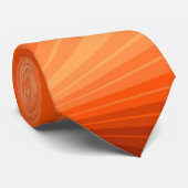 Modern Abstract Oranje Rood Vanilla Grafisch Fract Stropdas (Opgerold)