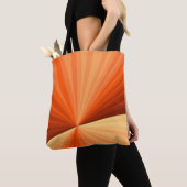 Modern Abstract Oranje Rood Vanilla Grafisch Fract Tote Bag (Dichtbij)
