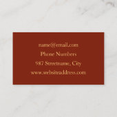 Modern Abstract Oranje Rood Vanilla Grafisch Fract Visitekaartje (Achterkant)